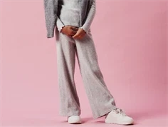 Name It light grey melange wide bukser